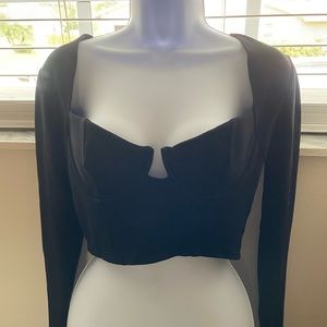 Long Sleeve Bustier Top